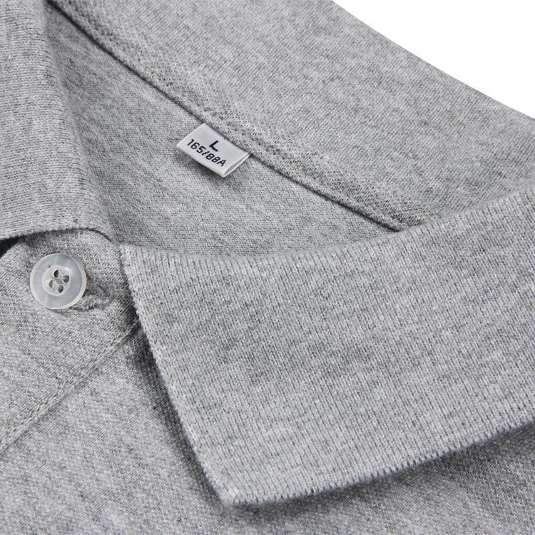 Teesso灰色男士高档POLO衫定制厚板胶印logo