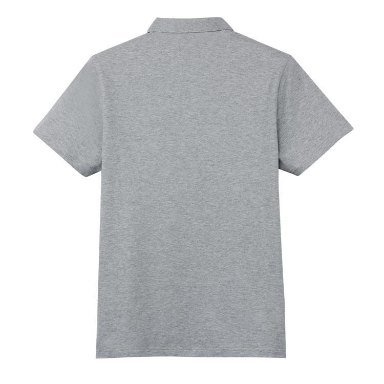 Teesso灰色男士高档POLO衫定制厚板胶印logo