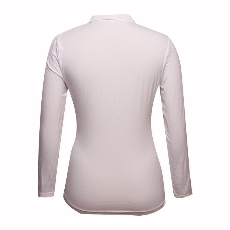 ladies long sleeve polo shirts V neck