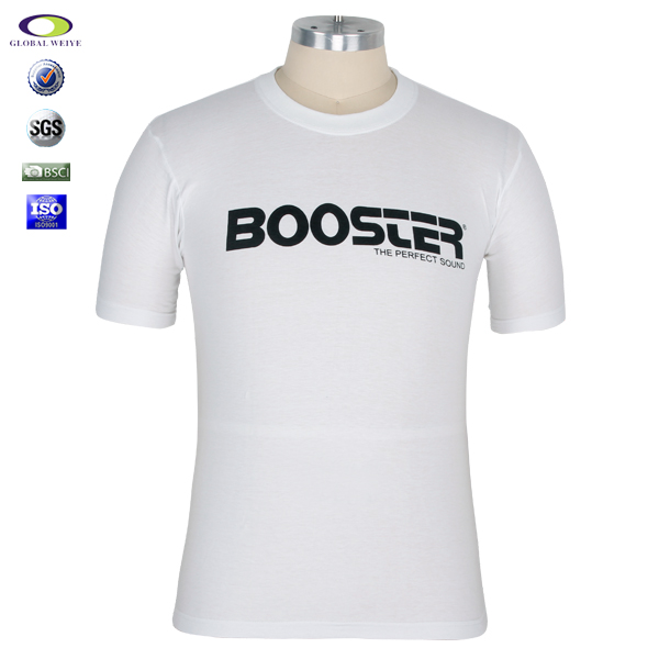 男士短袖圆领白色T恤