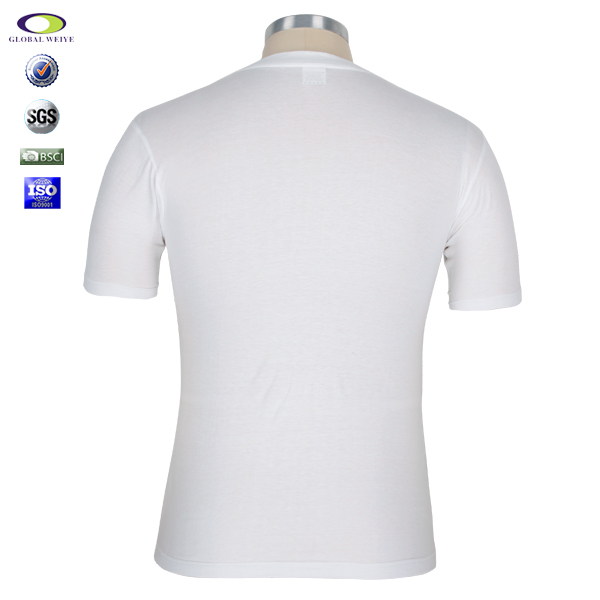 男士短袖圆领白色T恤