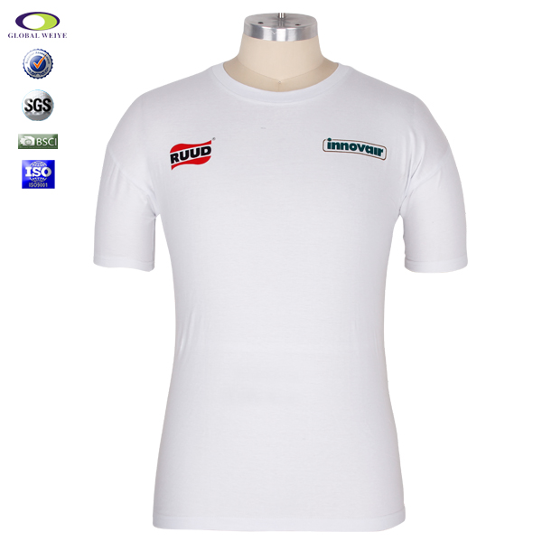 公司活动印花男士短袖圆领白色T恤
