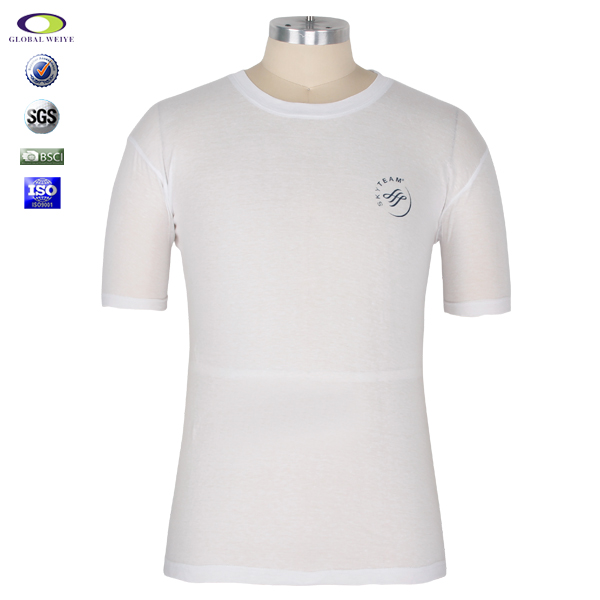 促销赠送活动男士短袖圆领白色T恤