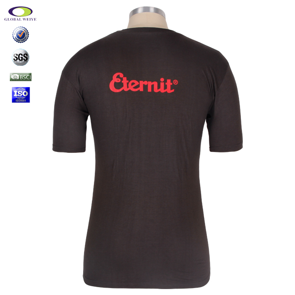 黑色圆领短袖T恤简约字母印花logo