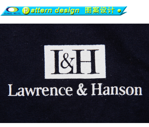 定制公司员工服印花男士短袖圆领宝蓝色T恤