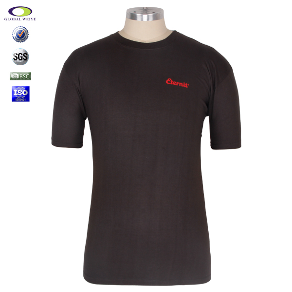 黑色圆领短袖T恤简约字母印花logo