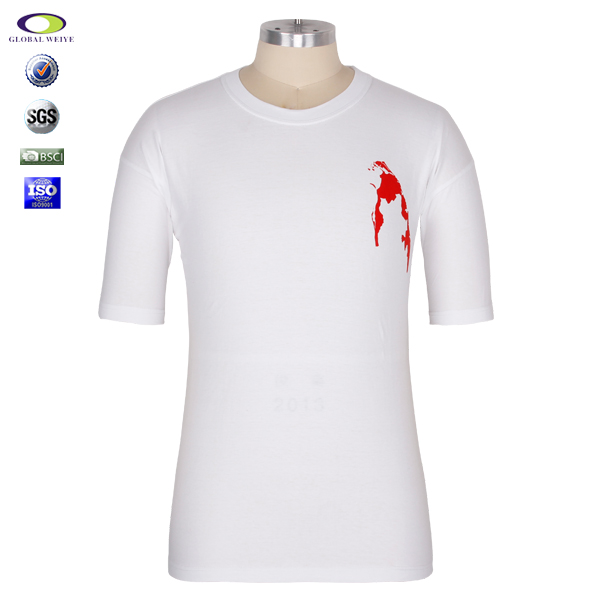 定制公司logo印花男士短袖圆领白色T恤