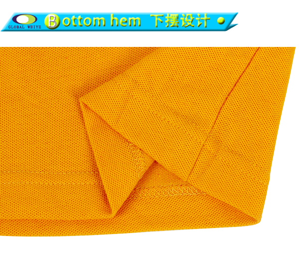 全棉polo衫男士短袖橙色翻领衫光身