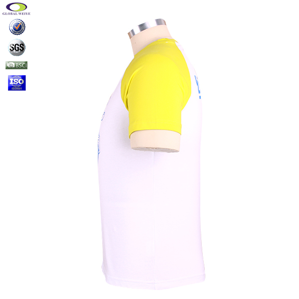 新潮亲子男士纯棉撞色插肩袖圆领T恤