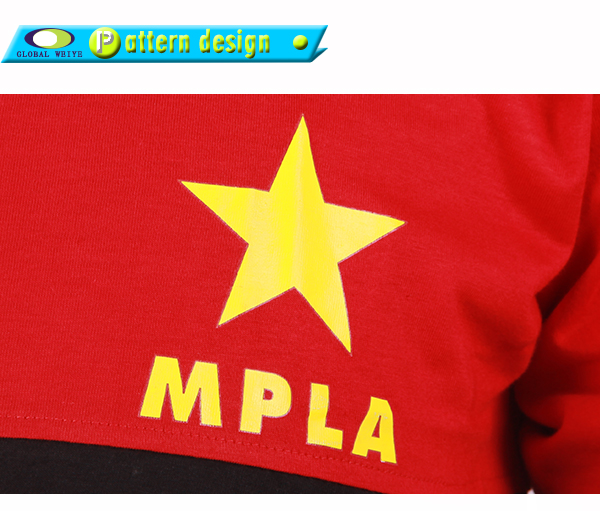 团体活动拼接男士纯棉撞色圆领T恤