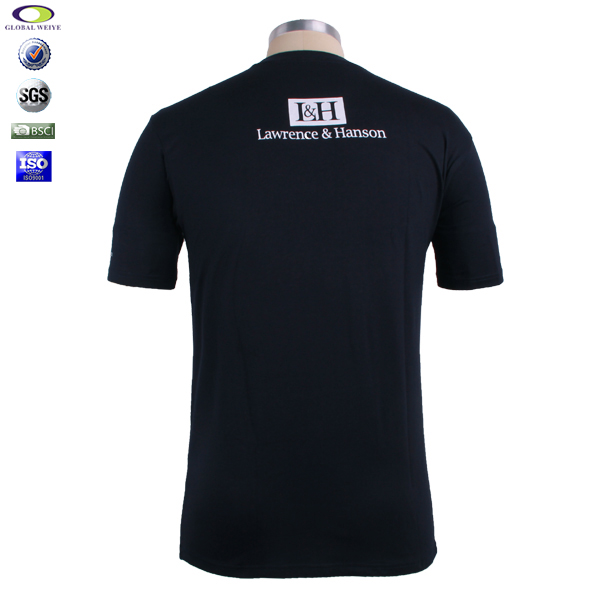 公司员工T恤定制印花男士圆领宝蓝色