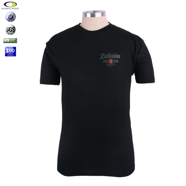 简约印花公司员工团体T恤订做黑色圆领短袖