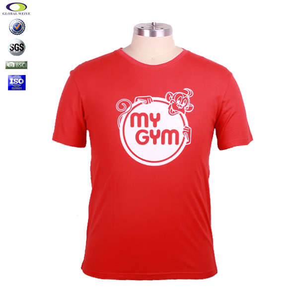 新款亲子活动爸爸装纯棉红色圆领T恤