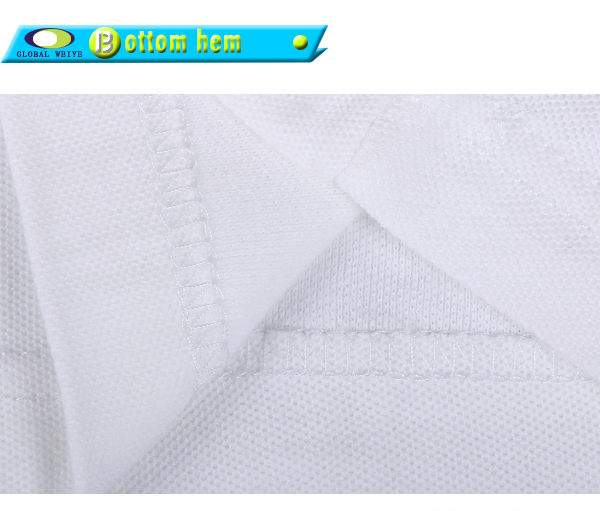 商务polo衫白色翻领T恤衫光身无logo