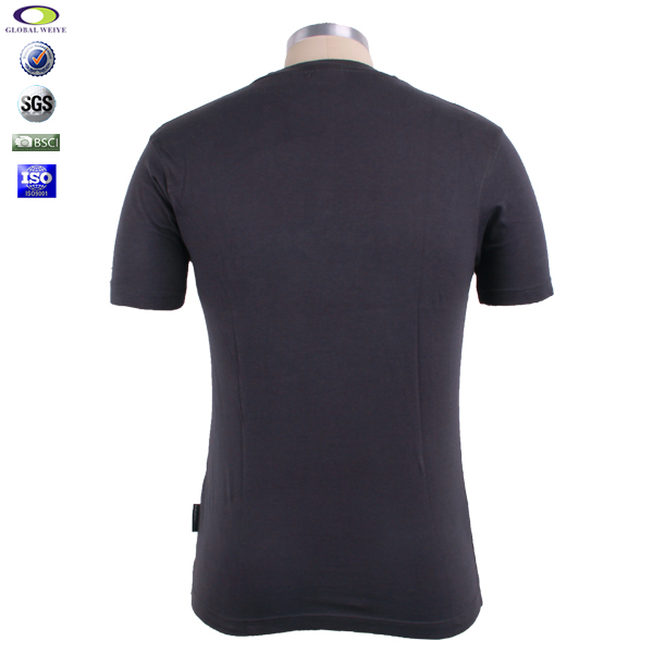 高品质品牌特色logo男士圆领T恤深灰色