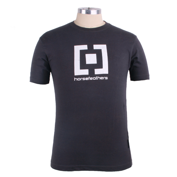 高品质品牌特色logo男士圆领T恤深灰色