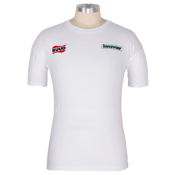 公司活动印花男士短袖圆领白色T恤