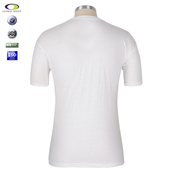 白色圆领短袖T恤广告宣传印花