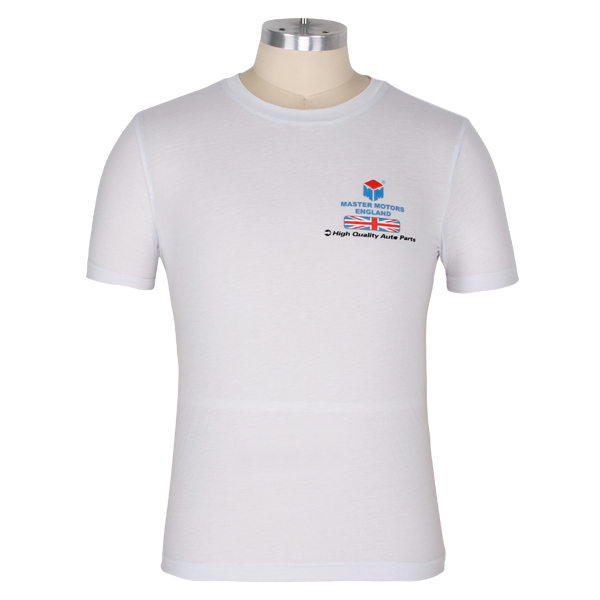 员工服印花男士短袖圆领白色T恤