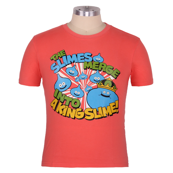 男士圆领橙色T恤游戏广告宣传