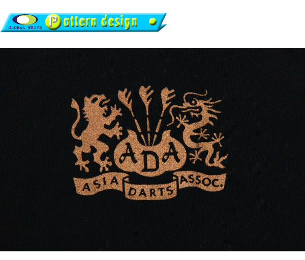 团体比赛队服男士黑色圆领印花T恤