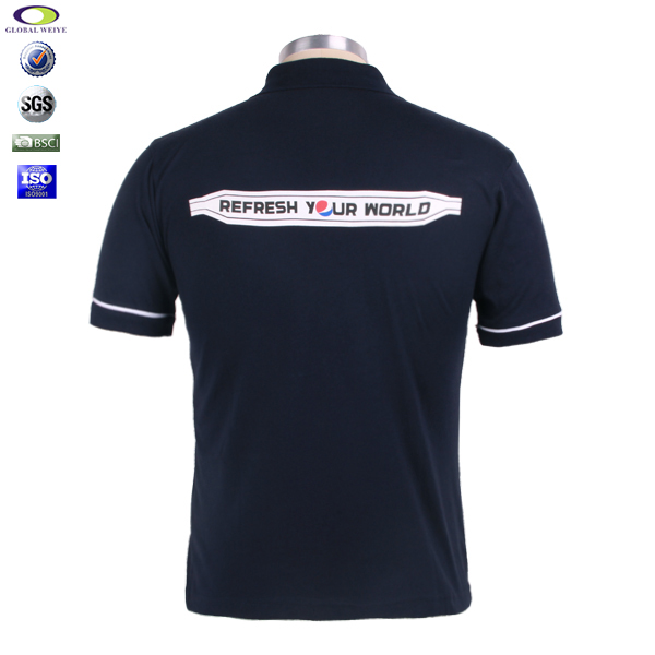 广告宣传男士翻领印花Polo衫定制