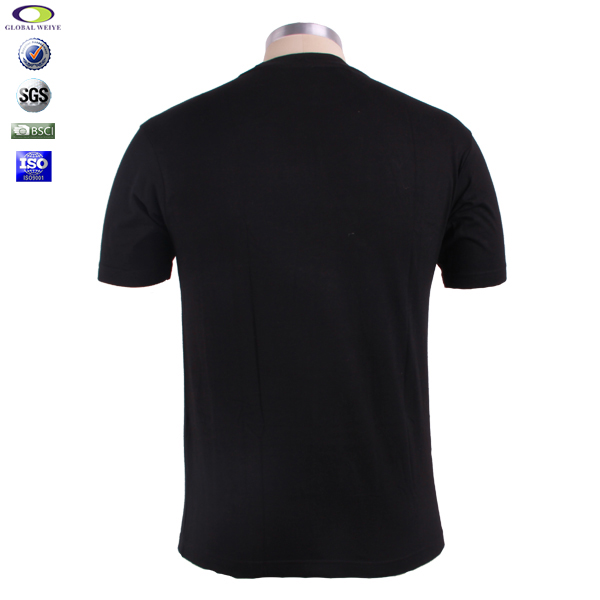 广告宣传黑色男士圆领印花T恤衫定制