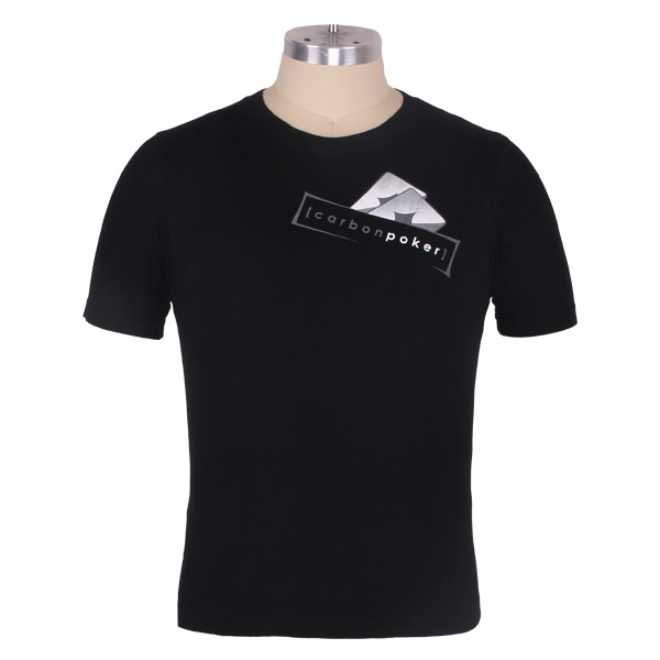 游戏扑克牌宣传男士黑色圆领T恤