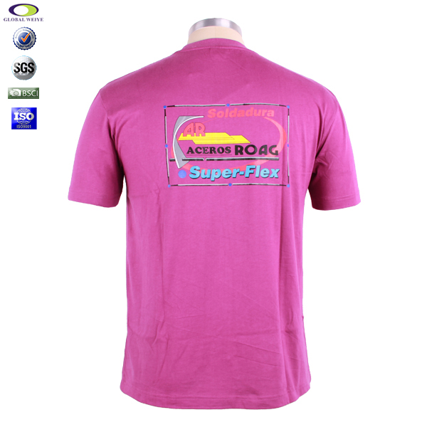 广告宣传男士圆领后背印花T恤衫定制