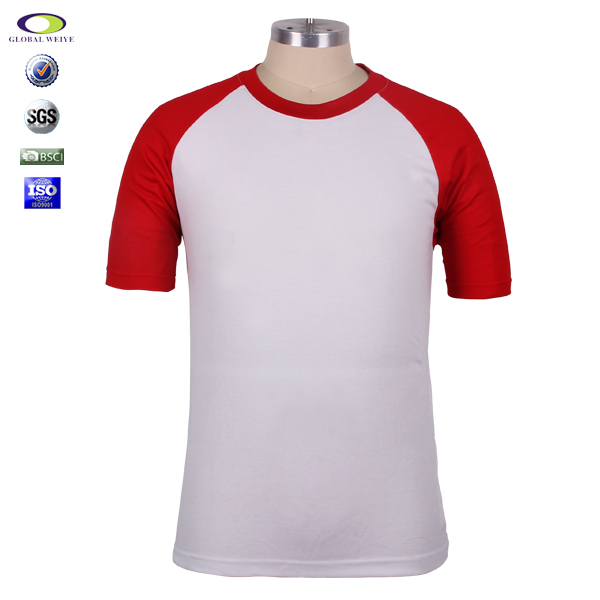 特色插肩袖男士T恤空白圆领短袖