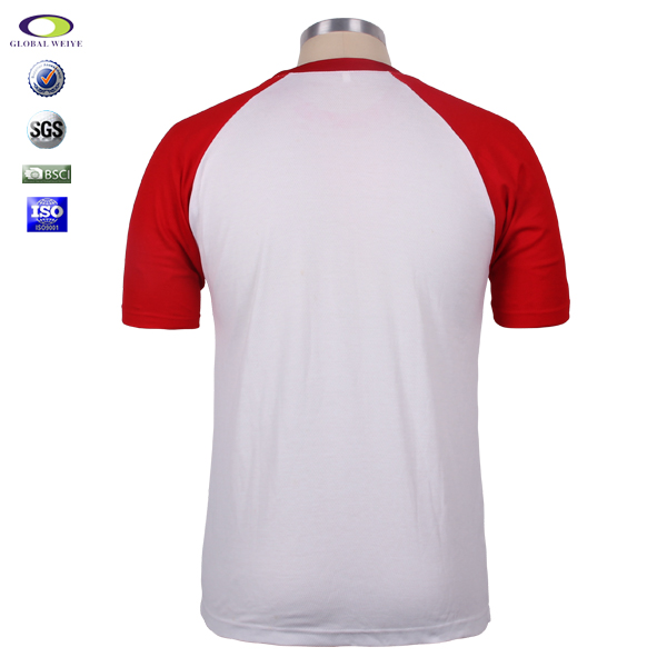 特色插肩袖男士T恤空白圆领短袖