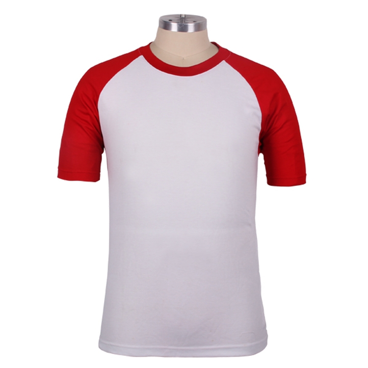 特色插肩袖男士T恤空白圆领短袖