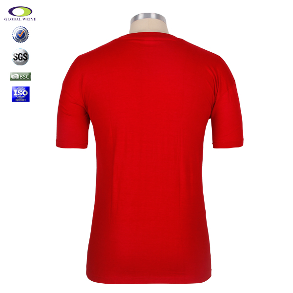 经典纯棉圆领短袖红色男士T恤