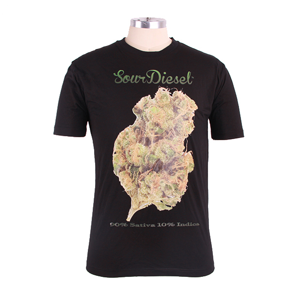 广告宣传黑色男士圆领烫画T恤衫定制