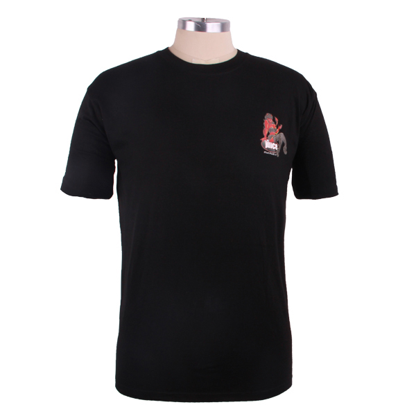 黑色男士圆领烫画T恤衫定做广告宣传