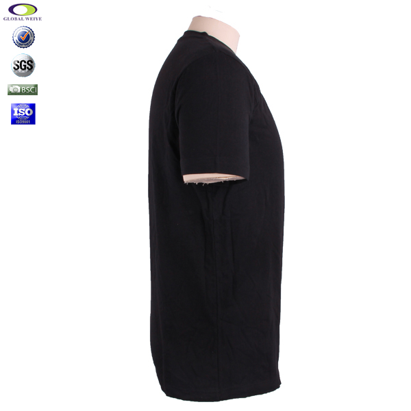 弹力棉黑色空白休闲t恤圆领短袖运动健身