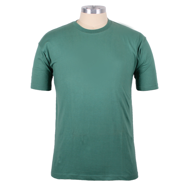 大批量定制全棉180g空白T恤圆领短袖绿色