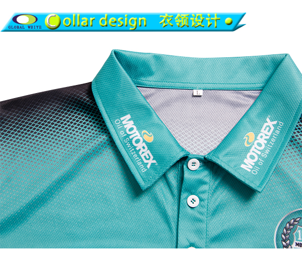 100%全涤热升华polo衫满版热转印