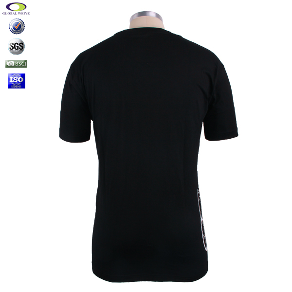 公司员工服男士圆领黑色T恤