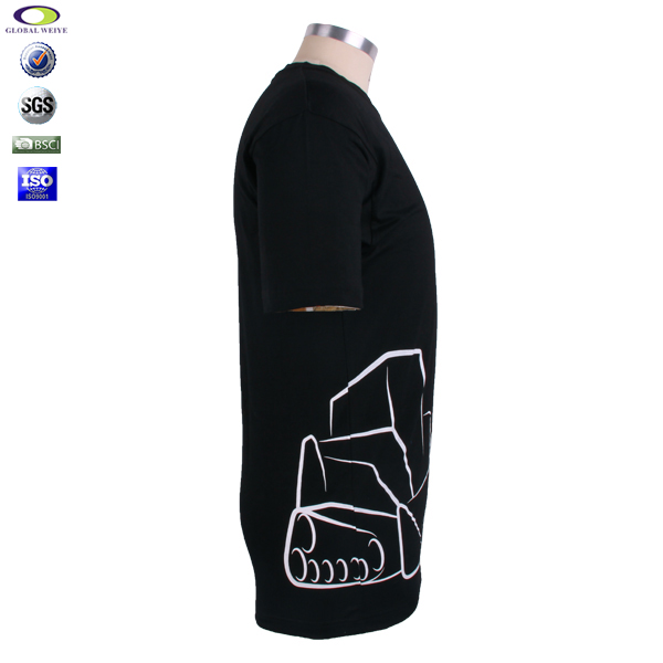 公司员工服男士圆领黑色T恤