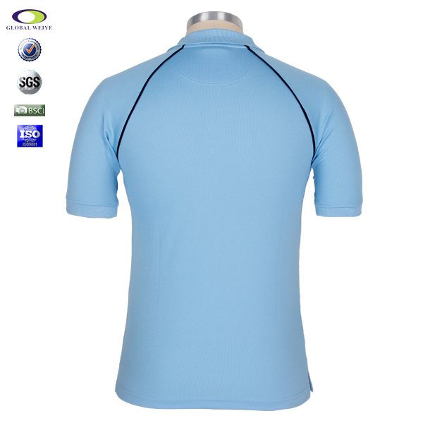 浅色POLO衫网眼蓝色翻领T恤衫空白光身