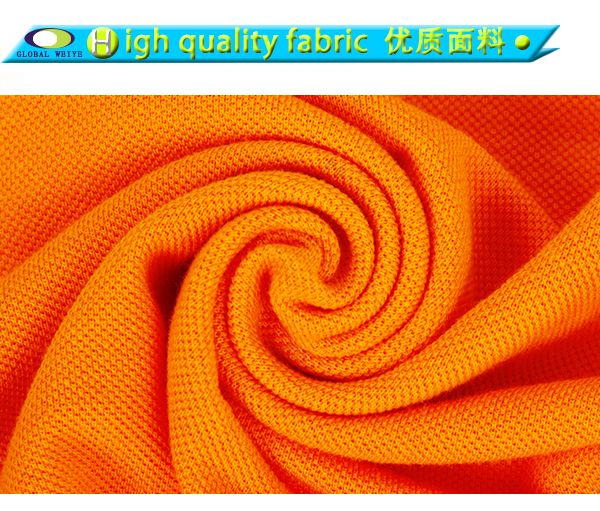 TC涤棉POLO衫男短袖橙色翻领T恤硅胶logo