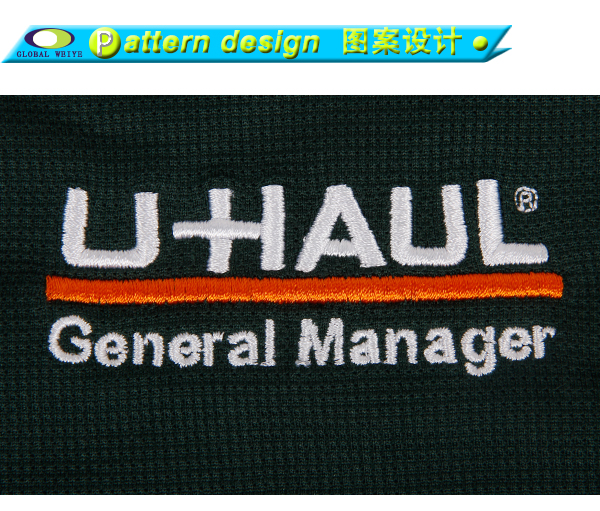 V领长袖POLO衫工厂定做刺绣ogo