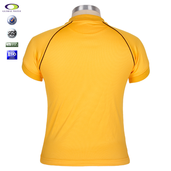 红色POLO衫女插肩短袖定做无logo