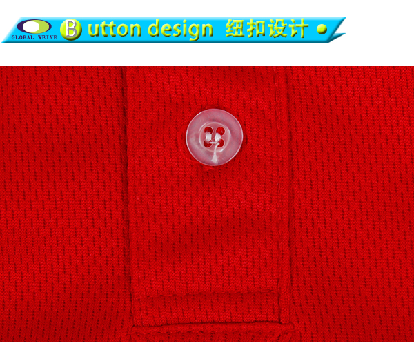 定做女士红色POLO衫短袖无logo