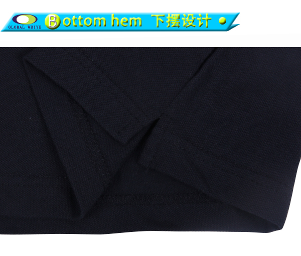 定做黑色女士POLO衫刺绣logo短袖