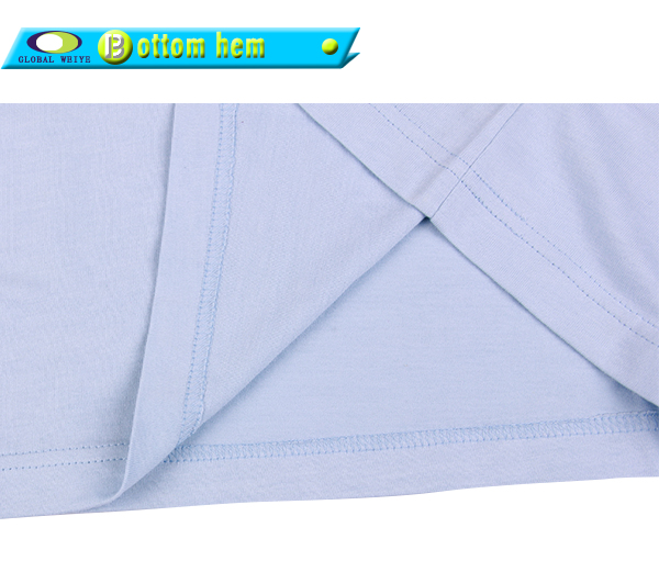 全棉男士短袖浅蓝色polo衫订做印花logo