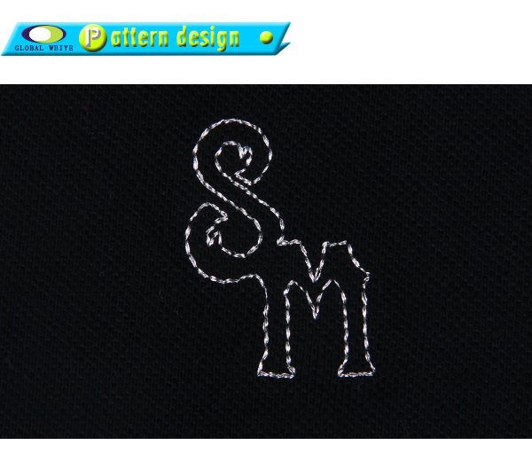 工厂定制高档polo衫男银线刺绣高端黑色商务装