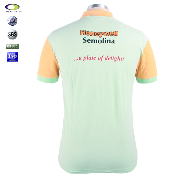 100%棉拼接polo衫男士短袖定制撞色保罗领