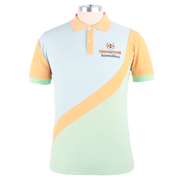 100%棉拼接polo衫男士短袖定制撞色保罗领